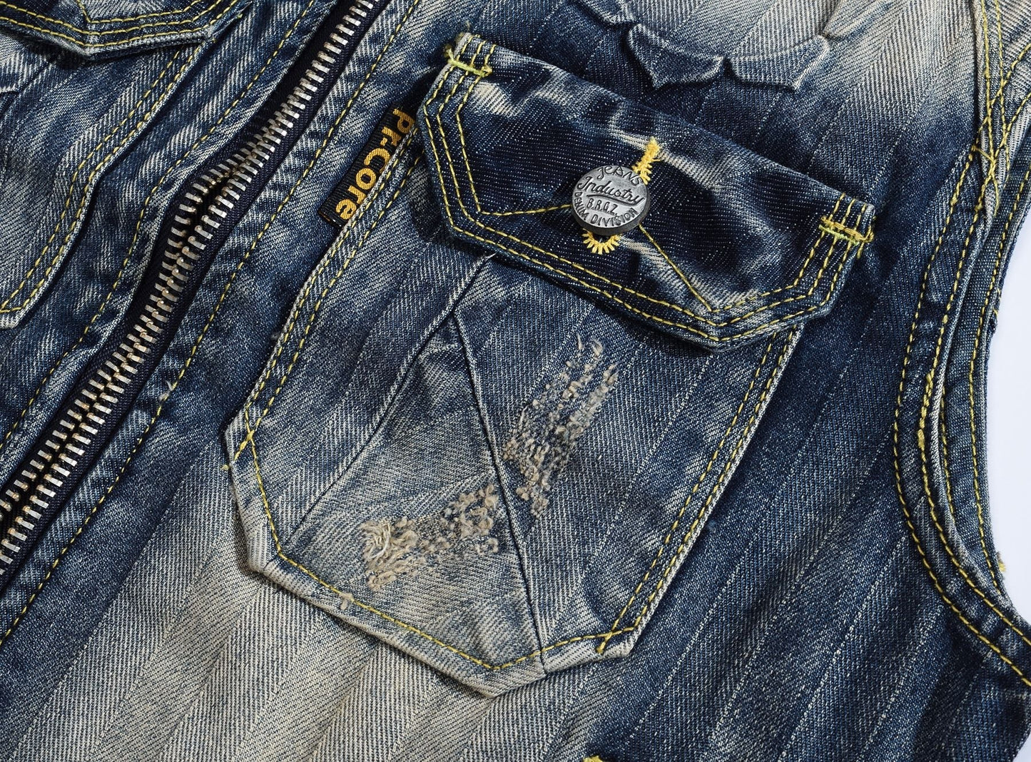 New-DSQ2 25ss zipper Denim Vest coat
