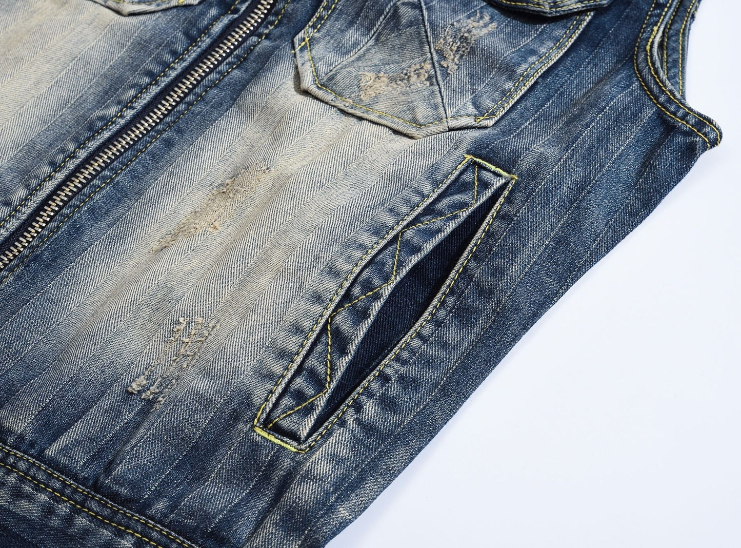 New-DSQ2 25ss zipper Denim Vest coat