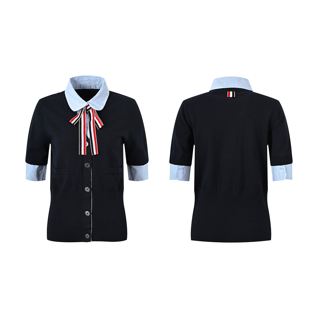 MR.TOM Women Ribbon POLO shirt