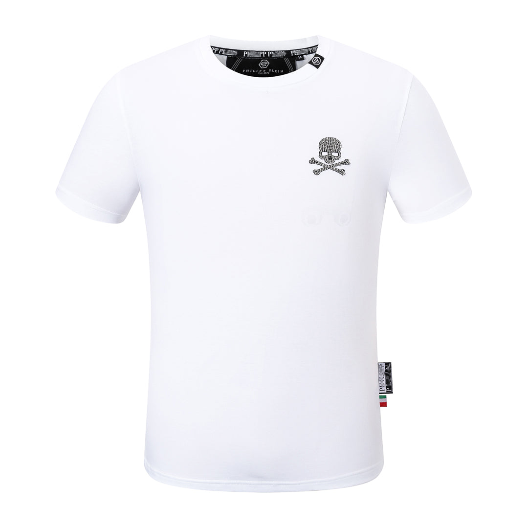 New-Hot stamping Skull T-shirt