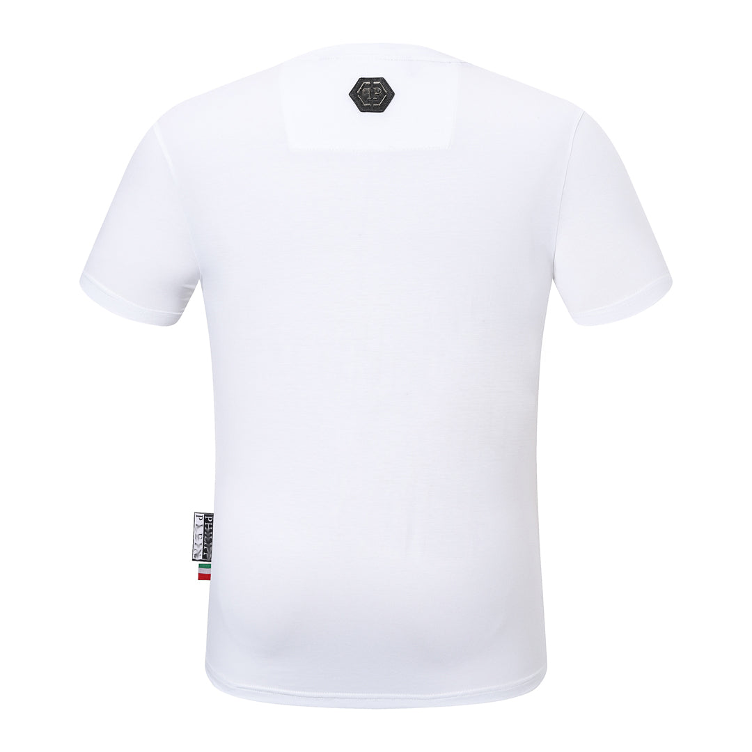 New-Hot stamping Skull T-shirt