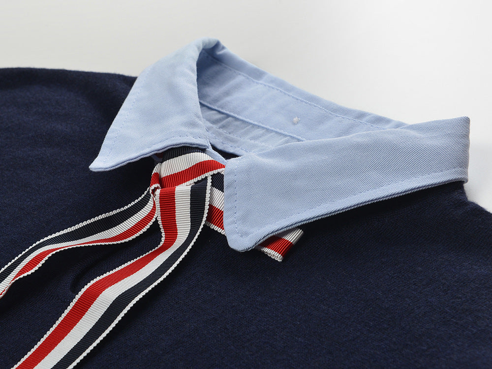 MR.TOM Women Ribbon POLO shirt