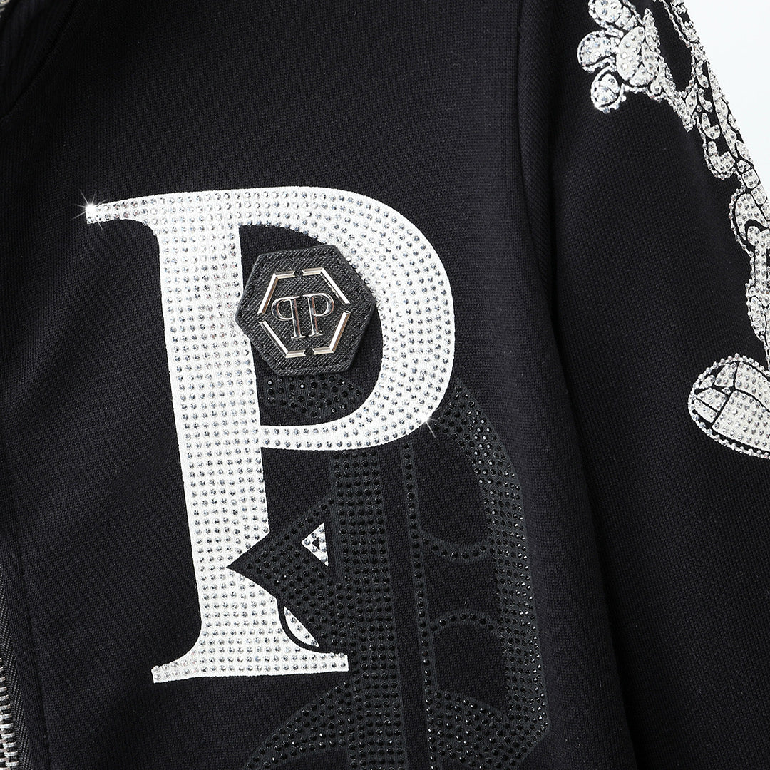 New-2025SS Sports Black Hoodie