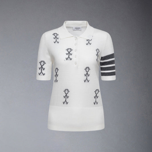MR.TOM  Women Stickman POLO shirt
