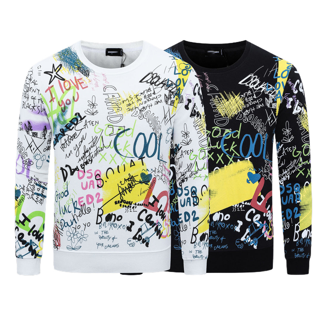 New-D2 2025SS Print Hoodie