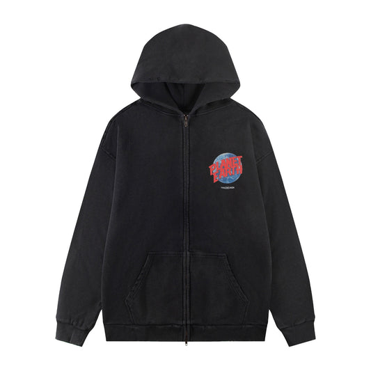 2025 Loose Fit Print Hoodie
