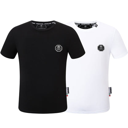 New-Hot stamping Skull T-shirt