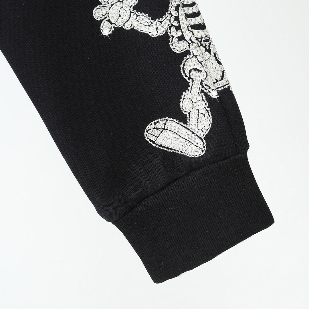 New-2025SS Sports Black Hoodie