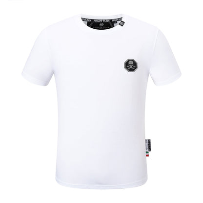 New-Hot stamping Skull T-shirt