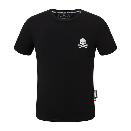 New-Hot stamping Skull T-shirt