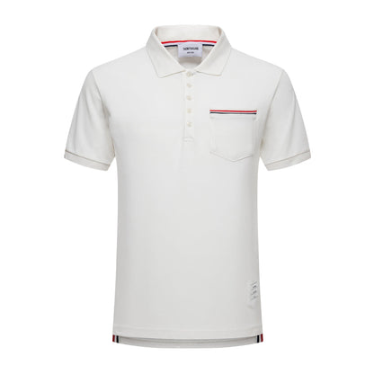 MR.TOM Pocket Stripes POLO Shirt
