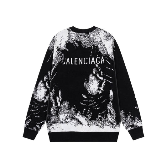 2025ss Man Graffiti Wool Sweater