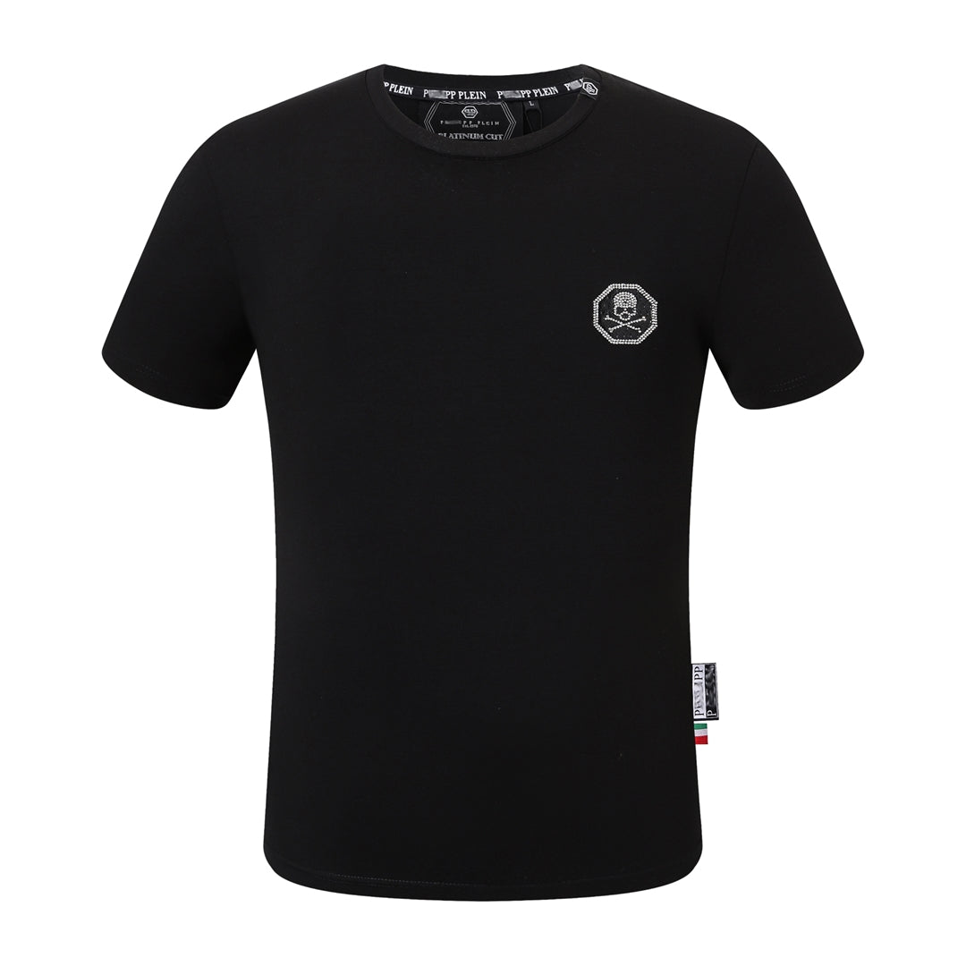 New-Hot stamping Skull T-shirt