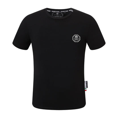New-Hot stamping Skull T-shirt