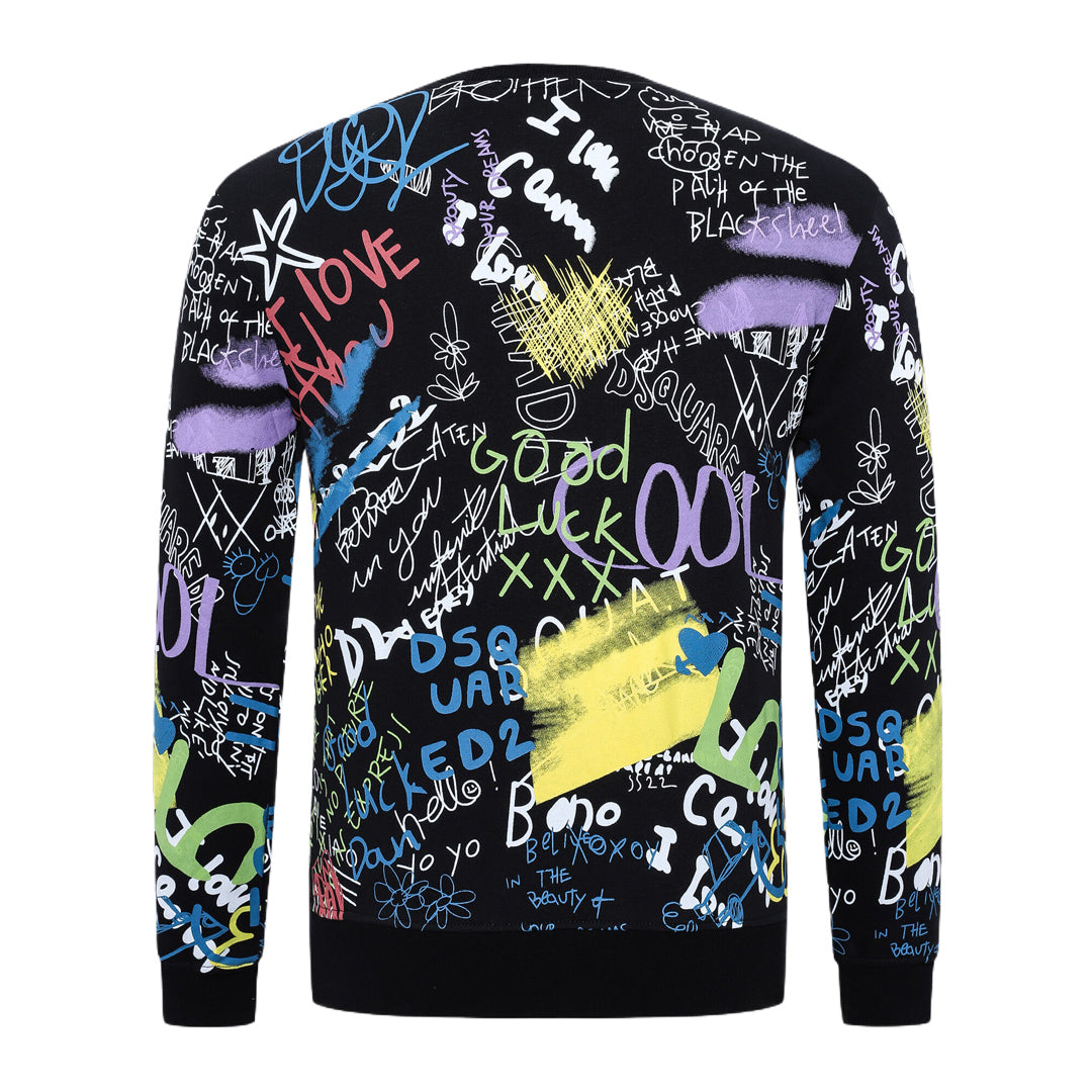 New-D2 2025SS Print Hoodie
