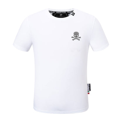 New-Hot stamping Skull T-shirt