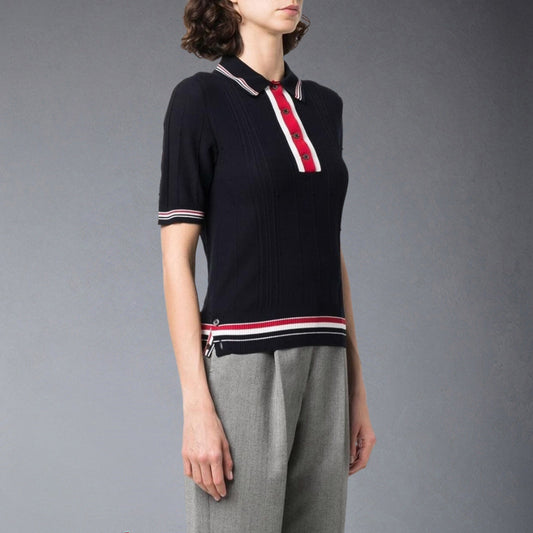 MR.TOM  Women Ribbon POLO shirt
