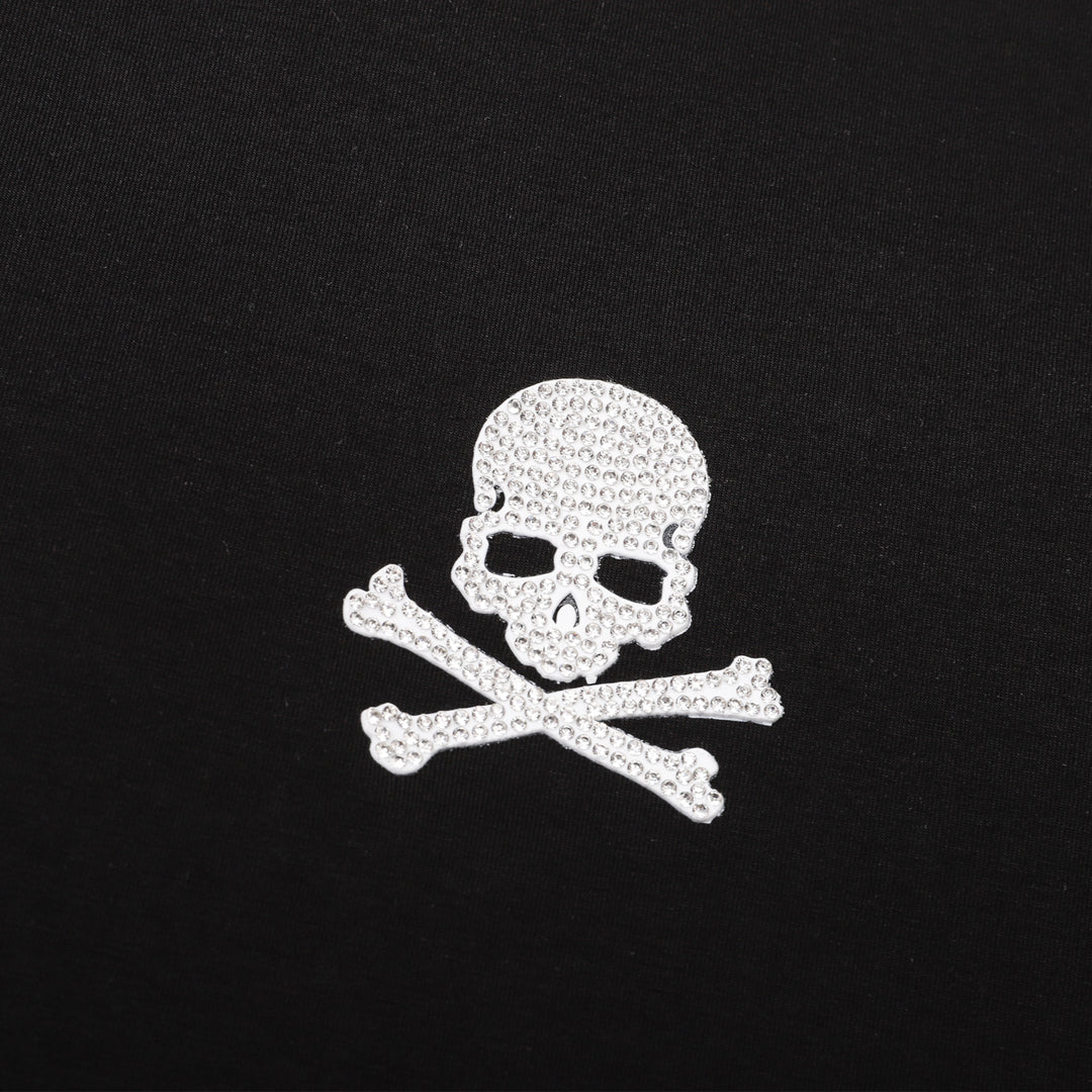 New-Hot stamping Skull T-shirt
