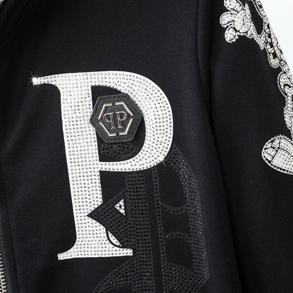 New-2025SS Sports Black Hoodie